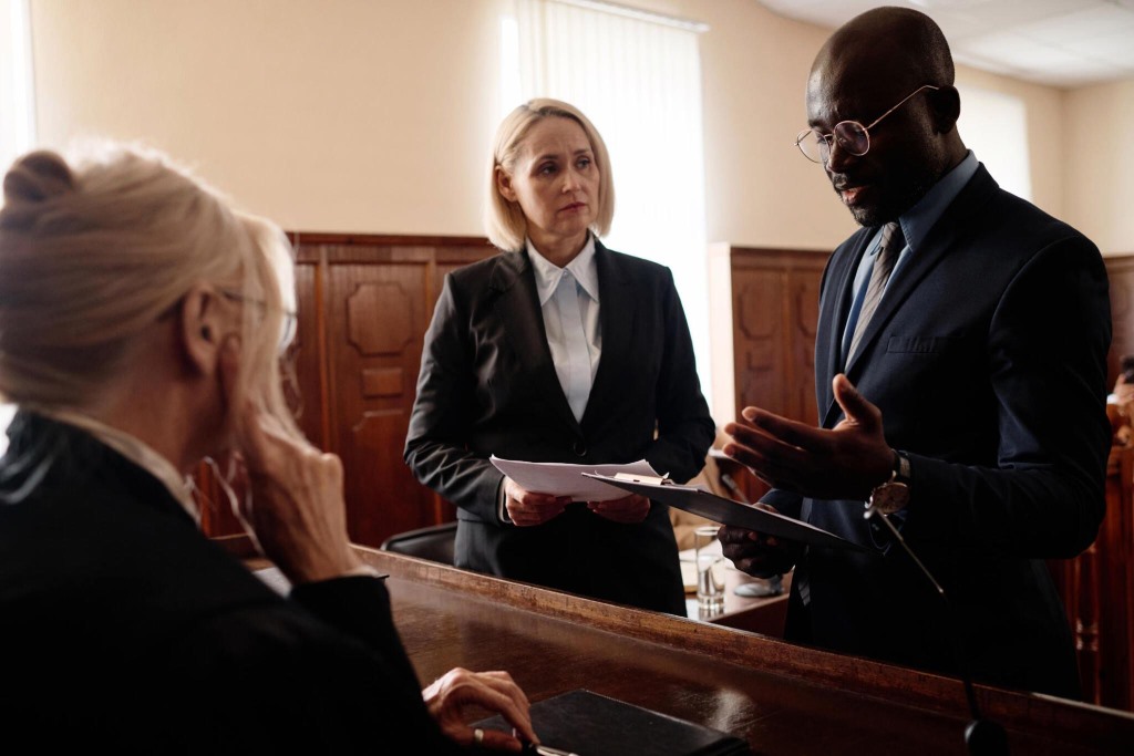 Personal Injury Lawyers in a courtroom